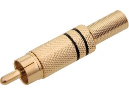 1557# Wtyk rca cinch złoty mały czarny