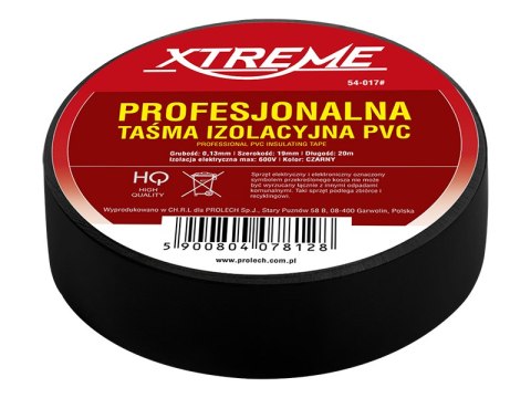 54-017# Taśma izolacyjna klejąca 0,13mm/19mm/20m profesjonalna 54-017# Taśma izolacyjna klejąca 0,13mm/19mm/20m profesjonalna
