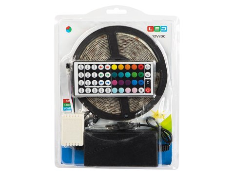 70-784# Zestaw taśm led rgb 5050 5m/300 sterownik+zasilacz taśma wodoodporna 70-784# Zestaw taśm led rgb 5050 5m/300 sterownik+zasilacz taśma wodoodporna