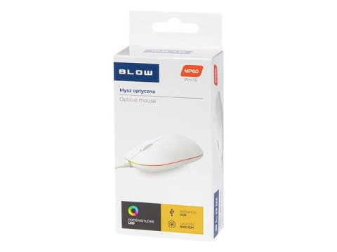 84-043# Mysz optyczna blow mp-60 usb biała 84-043# Mysz optyczna blow mp-60 usb biała