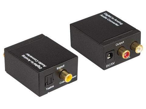 91-200# Konwerter optyczny toslink dac na 2xrca z zasilaczem 91-200# Konwerter optyczny toslink dac na 2xrca z zasilaczem