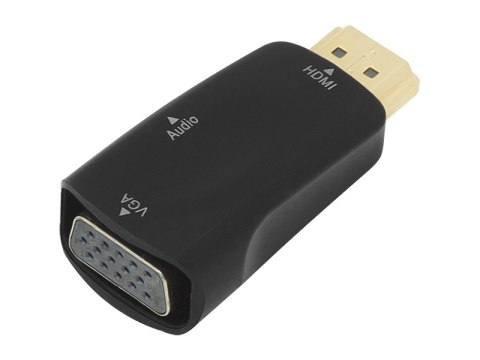 92-121# Przejście hdmi wtyk - vga gniazdo+gn.3,5 92-121# Przejście hdmi wtyk - vga gniazdo+gn.3,5