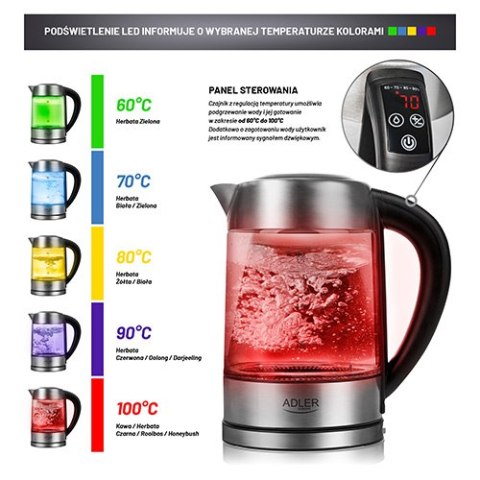 AD 1247 Czajnik szklany 1,7 l z regulacją temp. AD 1247 Czajnik szklany 1,7 l z regulacją temp.