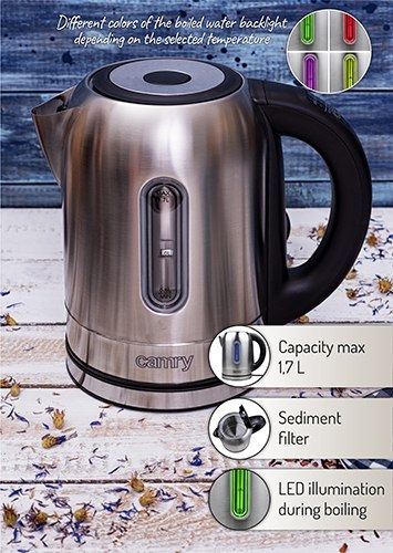 CR 1253 Czajnik metalowy 1,7 l reg. temp. CR 1253 Czajnik metalowy 1,7 l reg. temp.