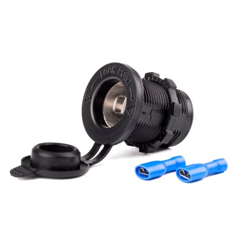 Dodatkowe gniazdo zasilania do zabudowy 12v 24v mod-01 amio-02851 Dodatkowe gniazdo zasilania do zabudowy 12v 24v mod-01 amio-02851