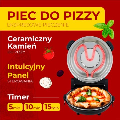 AD 6314 Piec do pizzy - elektryczny - 5 stopni regulacji temp. AD 6314 Piec do pizzy - elektryczny - 5 stopni regulacji temp.