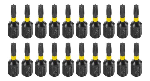 Bity udarowe TX10 x 25 mm, 20 szt. Bity udarowe TX10 x 25 mm, 20 szt.