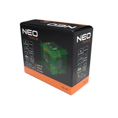 Laser 3D, 16 linii, zielony, walizka, tarcza celownicza, magnetyczny uchwyt, ładowarka Laser 3D, 16 linii, zielony, walizka, tarcza celownicza, magnetyczny uchwyt, ładowarka