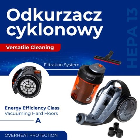 AD 7065 Odkurzacz cyklonowy - bezworkowy - pojemnik 1,6 litra AD 7065 Odkurzacz cyklonowy - bezworkowy - pojemnik 1,6 litra