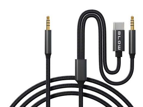 66-167# Przyłącze usb-c - jack 3,5 + jack 3,5 1,2m plecionka 66-167# Przyłącze usb-c - jack 3,5 + jack 3,5 1,2m plecionka
