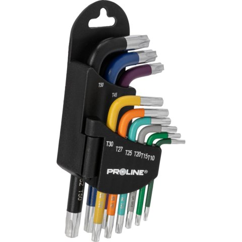 Klucze torx kpl.9 szt. t10-t50, s2, proline Klucze torx kpl.9 szt. t10-t50, s2, proline