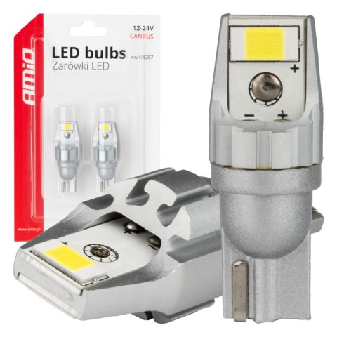 Żarówki led canbus t15 w16w 2smd 3570 white 12v 24v amio-04257 Żarówki led canbus t15 w16w 2smd 3570 white 12v 24v amio-04257