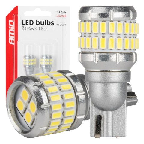 Żarówki led canbus t15 w16w 48smd 4smd 3014 3030 white 12v 24v amio-04261 Żarówki led canbus t15 w16w 48smd 4smd 3014 3030 white 12v 24v amio-04261