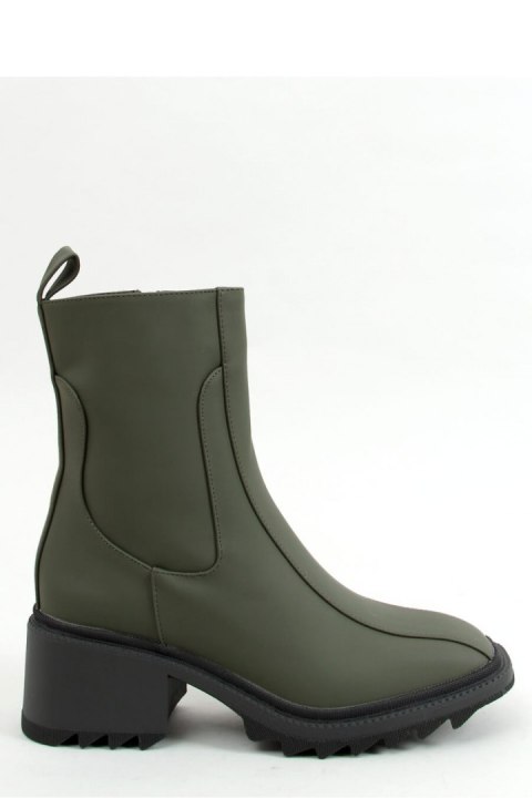 Botki damskie zielone QT33P GREEN - Inello Inello Botki damskie zielone QT33P GREEN - Inello Inello