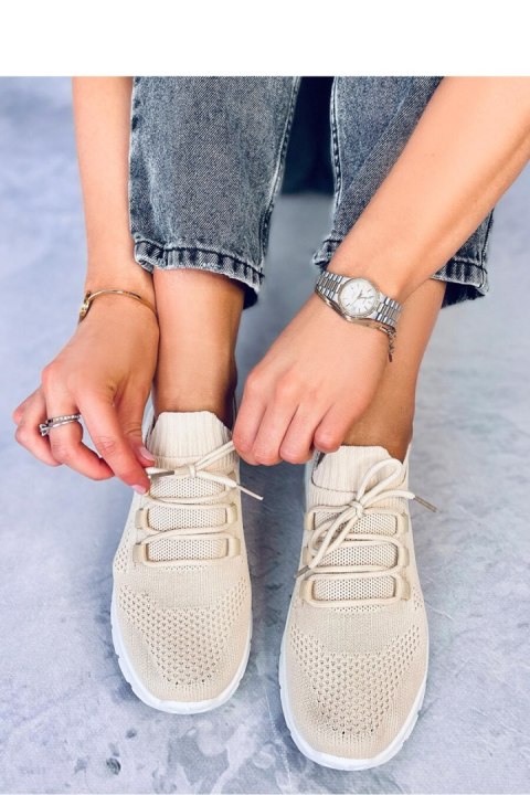Buty sportowe skarpetkowe CARUSO BEIGE - Inello Inello Buty sportowe skarpetkowe CARUSO BEIGE - Inello Inello