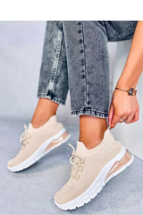 Buty sportowe skarpetkowe CARUSO BEIGE - Inello Inello Buty sportowe skarpetkowe CARUSO BEIGE - Inello Inello