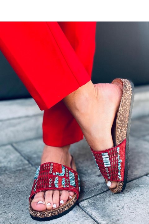 Sandał Klapki korkowe TAIDA RED - Inello Inello Sandał Klapki korkowe TAIDA RED - Inello Inello