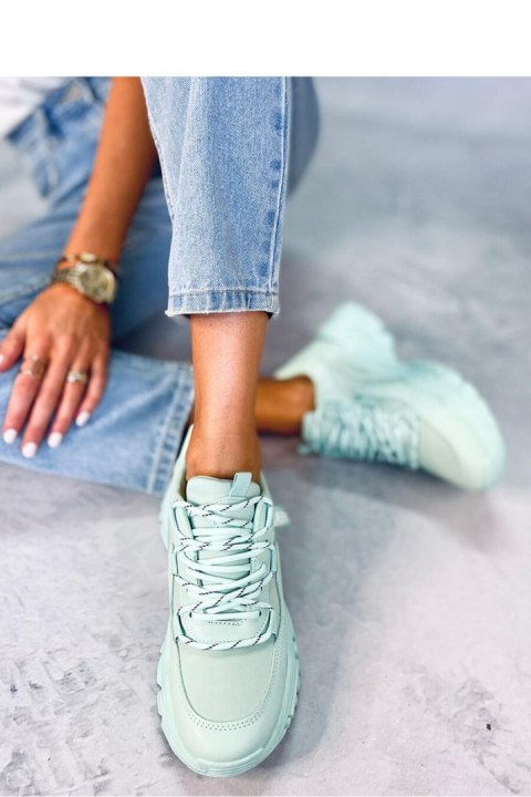 Sneakersy na koturnie BAINS GREEN - Inello Inello Sneakersy na koturnie BAINS GREEN - Inello Inello