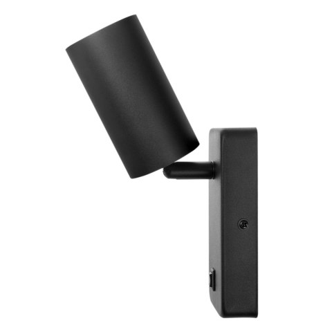 Kinkiet / lampa ścienna Maclean, punktowa, okrągła, GU10, z włącznikiem, 55x100mm, kolor czarny, MCE369 B Kinkiet / lampa ścienna Maclean, punktowa, okrągła, GU10, z włącznikiem, 55x100mm, kolor czarny, MCE369 B