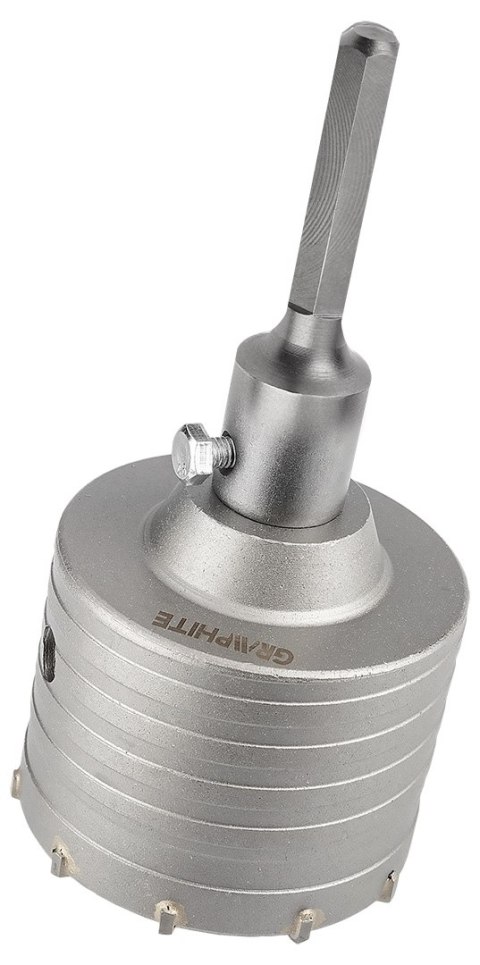 Otwornica widiowa 85 mm z adapterem HEX oraz wiertłem pilotującym Otwornica widiowa 85 mm z adapterem HEX oraz wiertłem pilotującym