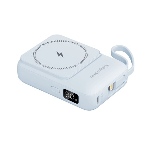 POWER BANK indukcyjny Kruger&Matz 10000 mAh Mag Safe z kablem niebieski POWER BANK indukcyjny Kruger&Matz 10000 mAh Mag Safe z kablem niebieski