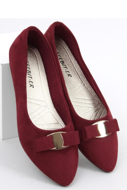 Baleriny damskie JANYA WINE RED - Inello Inello Baleriny damskie JANYA WINE RED - Inello Inello