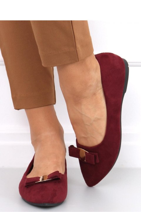 Baleriny damskie JANYA WINE RED - Inello Inello Baleriny damskie JANYA WINE RED - Inello Inello