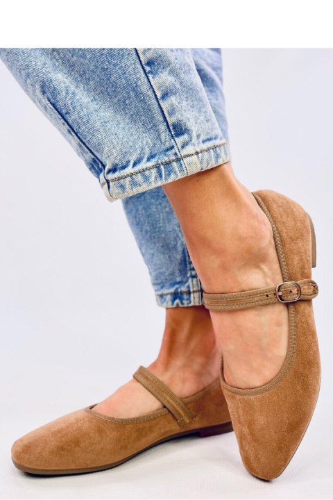 Baleriny w stylu Mary Jane GOLINS KHAKI - Inello Inello Baleriny w stylu Mary Jane GOLINS KHAKI - Inello Inello