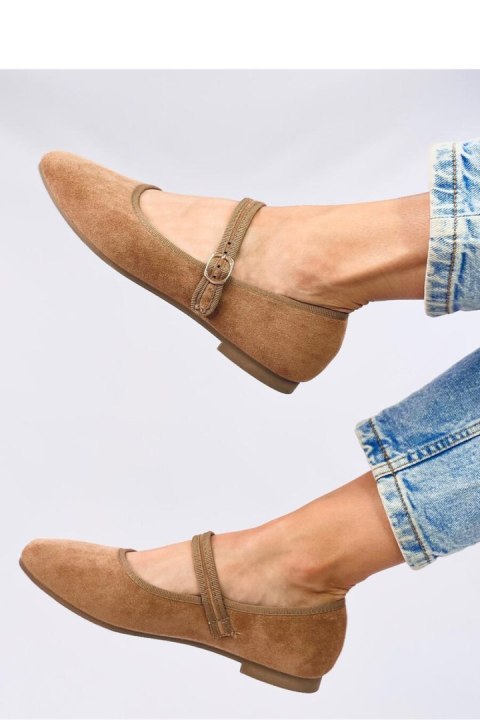 Baleriny w stylu Mary Jane GOLINS KHAKI - Inello Inello Baleriny w stylu Mary Jane GOLINS KHAKI - Inello Inello