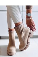 Botki skarpetkowe ROANNA KHAKI - Inello Inello