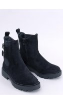 Botki sztyblety zamszowe LANIER BLACK - Inello Inello