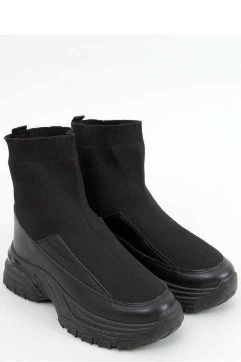 Buty sportowe skarpetkowe czarne ZP03 BLACK - Inello Inello Buty sportowe skarpetkowe czarne ZP03 BLACK - Inello Inello
