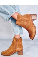 Botki na obcasie klasyczne ANNIE CAMEL - Inello Inello