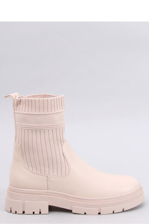 Botki z elastyczną cholewką DEMUS BEIGE - Inello Inello Botki z elastyczną cholewką DEMUS BEIGE - Inello Inello