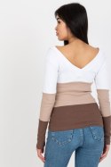 Bluzka Model RV-BZ-8429.18P White/Brown - Rue Paris Rue Paris