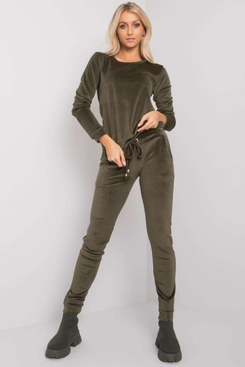 Spodnie Komplet Model RV-KMPL-6083.05 Khaki - Rue Paris Rue Paris Spodnie Komplet Model RV-KMPL-6083.05 Khaki - Rue Paris Rue Paris