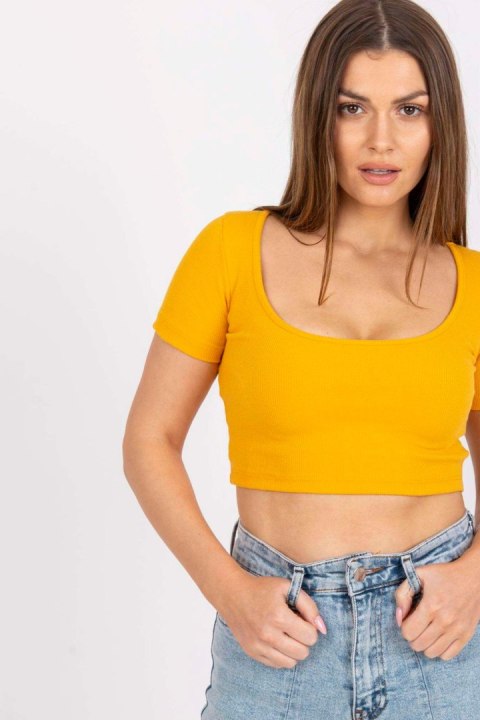 T-shirt Damski Model RV-TS-7537.52 Light Orange - Rue Paris Rue Paris T-shirt Damski Model RV-TS-7537.52 Light Orange - Rue Paris Rue Paris